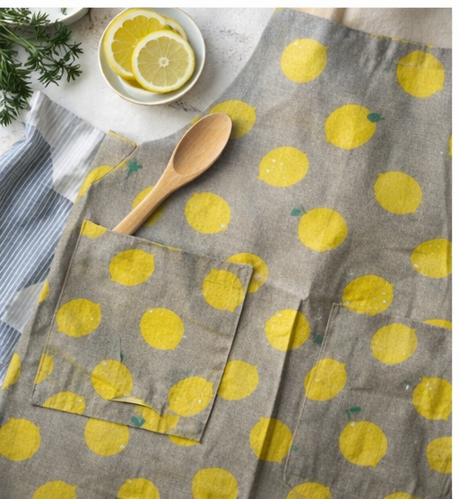 Cotton Apron with design - Lemon