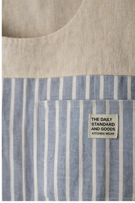 Cotton Apron with design - Lite color stripe