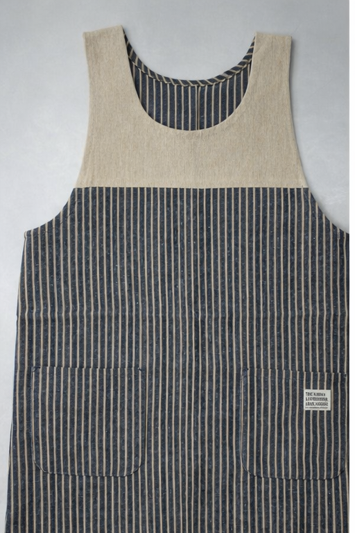 Cotton Apron with design - Striped - Image 2